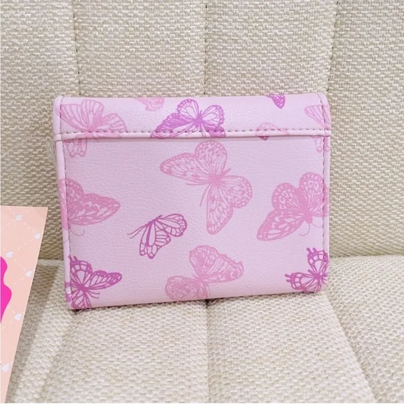 NEW Luv Betsey by Betsey Johnson LBCASH‎ Pink Purple Butterfly Wallet - Picture 3 of 5